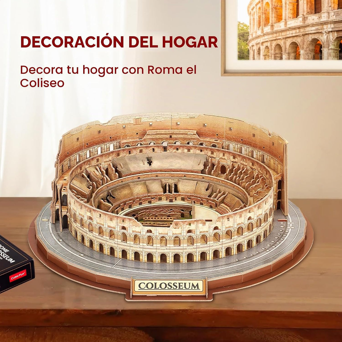 CubicFun Rome Coliseo Rompecabezas 3D para Adultos y Niños, Kit de Modelo de 163 Piezas