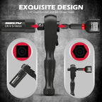 Juego Premium de 41 piezas de 1/4" de impacto magnético para llave de vaso métricas y SAE estándar y profundo con adaptadores de casquillos, trinquete 2 en 1, destornillador de ala, dados universales, soporte de bits de liberación rápida
