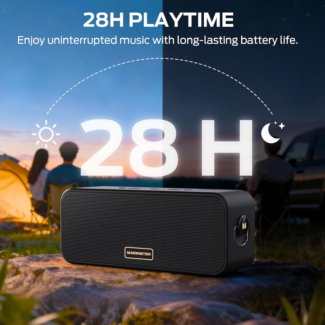 Monster Altavoz Bluetooth S180, altavoz inalámbrico de 40 W con tie...