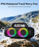 BassBloom Roar 1 altavoz Bluetooth portátil, sonido potente de 60 W...