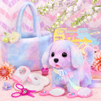 Juguetes de peluche para cachorros para niños con bolsa de mano