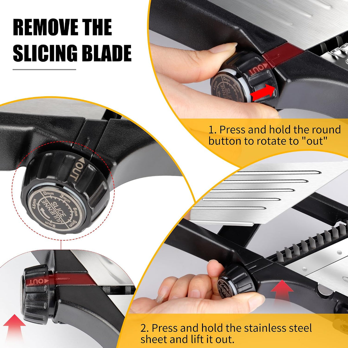 BINGBING- Mandoline Slicer para Kitchen, 7-en-1 Adjustable Vegetable Slicer