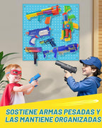 Tablero de madera para el organizador de almacenamiento de pistolas Nerf 13
