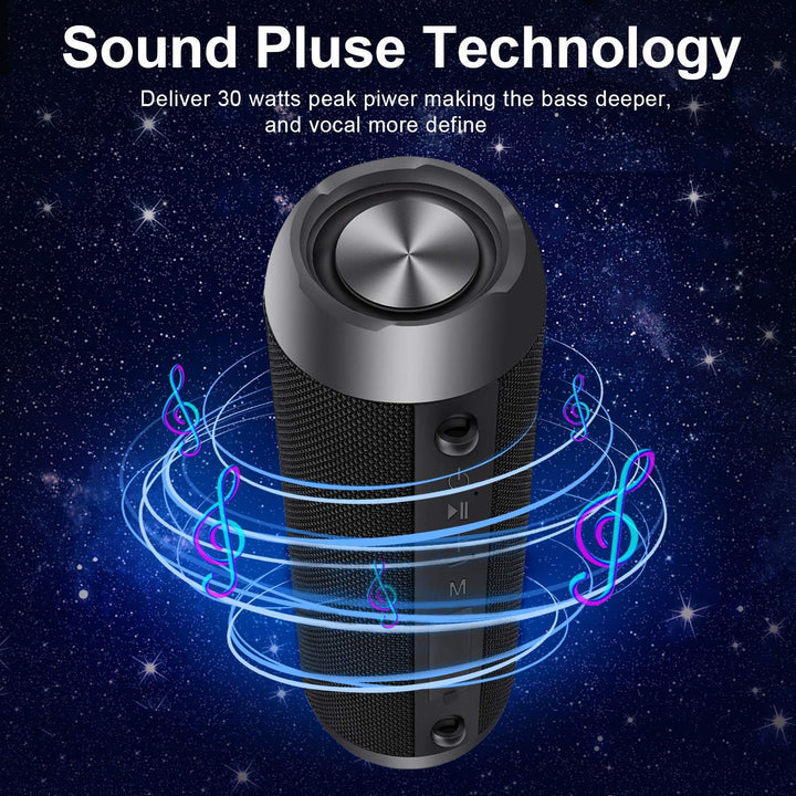 Altavoces Bluetooth, altavoz portátil de 30 W, sonido estéreo fuert...