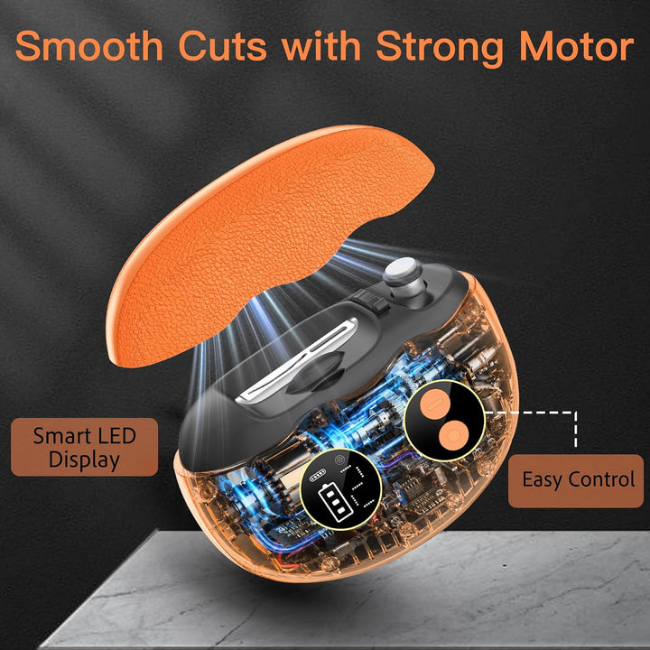Yionkin Cortaúñas eléctrico, 3 en 1 con cabezales intercambiables,...