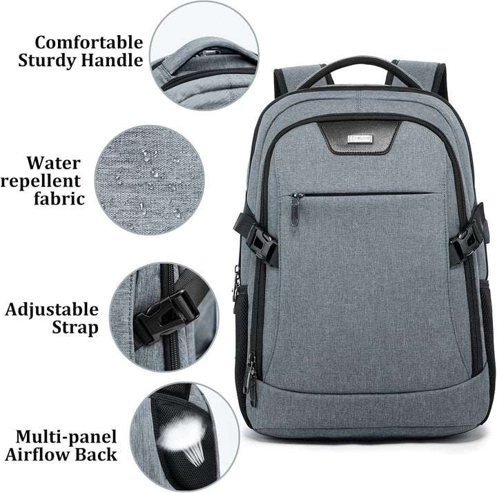 DUSLANG Mochila de viaje para computadora portátil de trabajo con p...