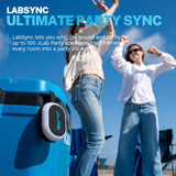 JLab, Partido pop, altavoz Bluetooth portátil, impermeable IP55, LE...