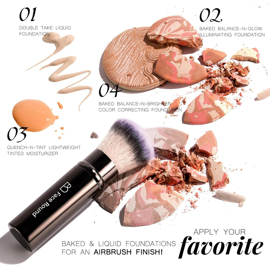 Brochas de maquillaje profesionales BS-MALL con estuche de viaje, b...