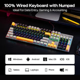 MechLands Aula S500 - Teclado mecánico con cable para juegos, 100%...