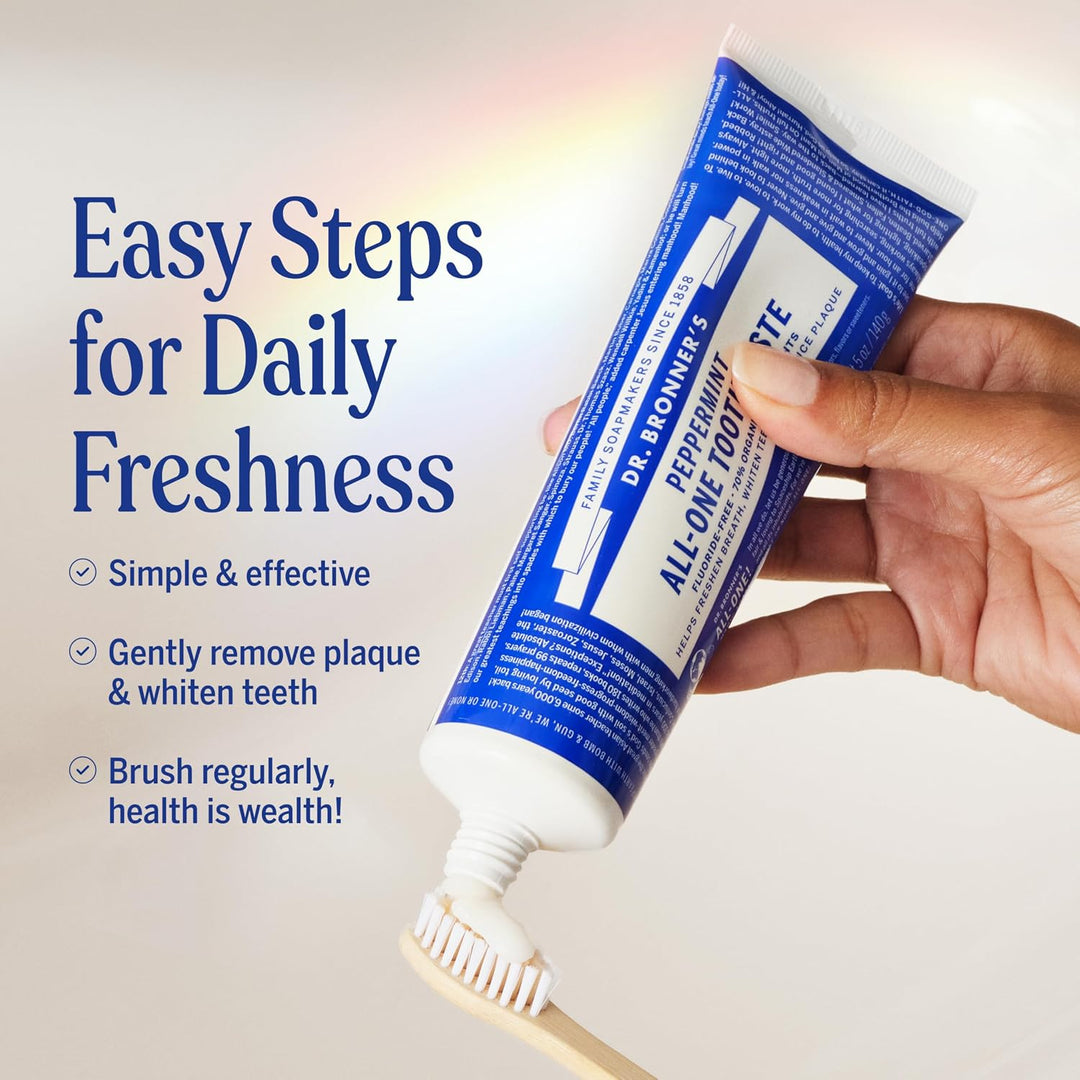 Dr. Bronner\u2019s Pasta de dientes todo en uno 3 paquetes variedad...