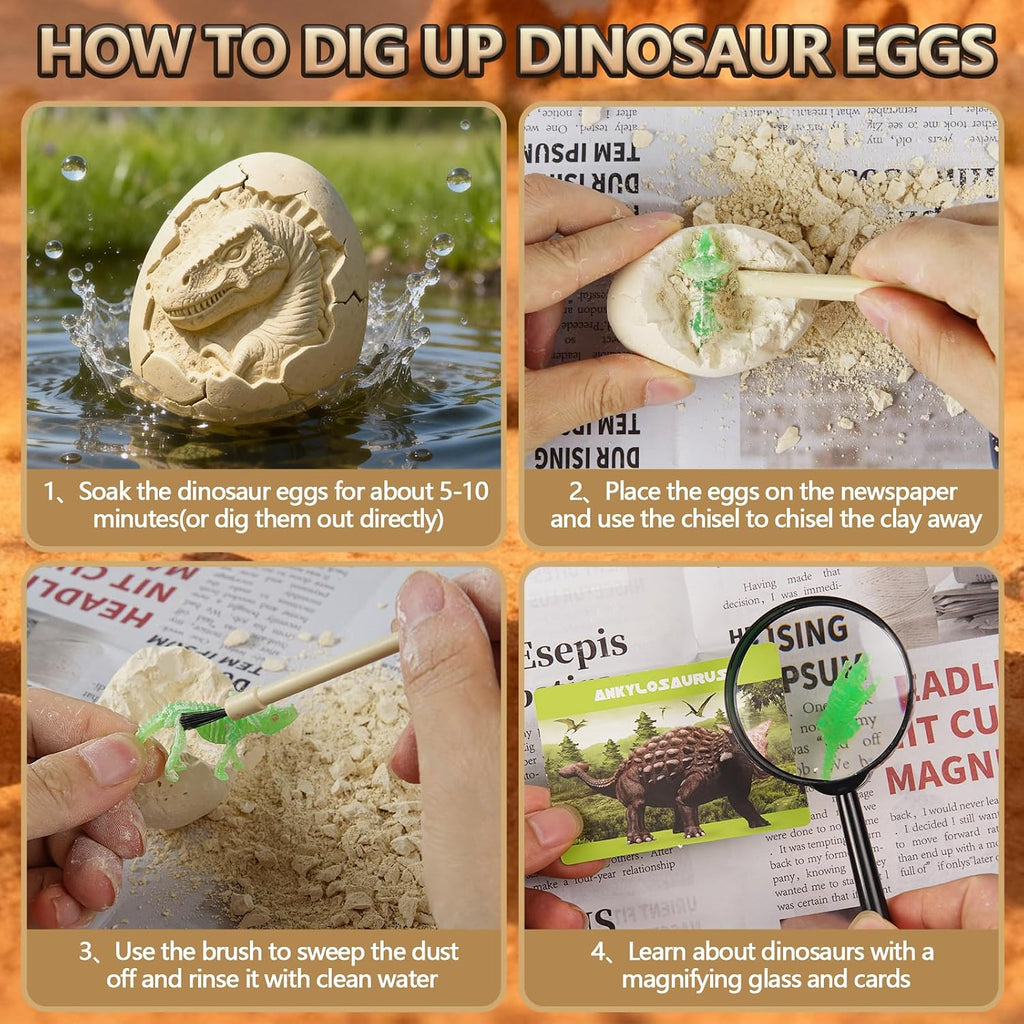 Kit de excavación de huevos de dinosaurio (24 huevos)