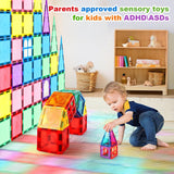 100 PIEZAS Azulejos Magnéticos Juguetes para Niños - Juego de Const...