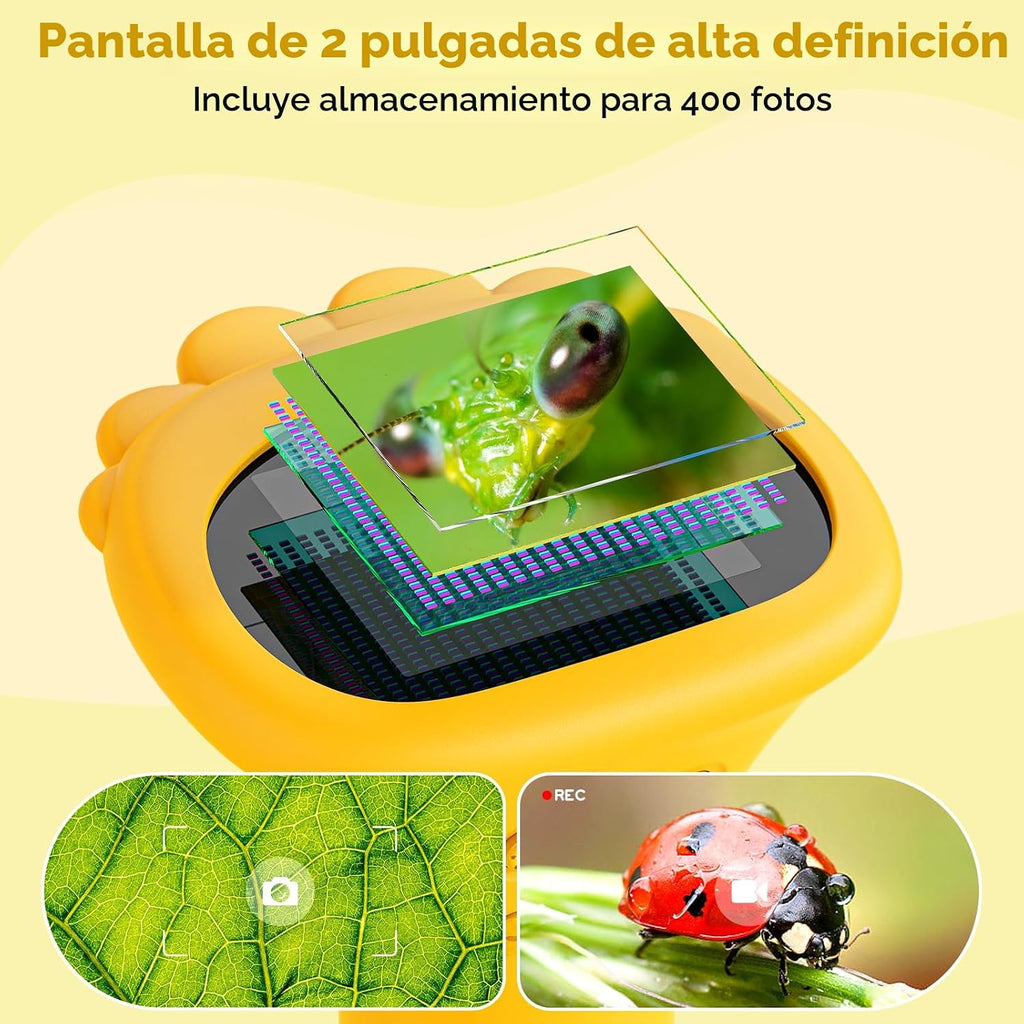 Microscopio portátil Ashfly 1000X para niños, microscopio de bolsillo para fotos y videos, microscopio de bolsillo, pantalla digital de 2 pulgadas 2026 para niños y niñas de 3 a 12 años