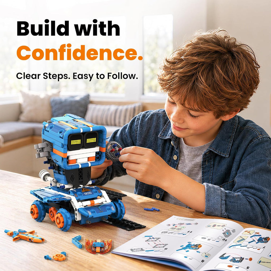 Sillbird Kit de robot de construcción con control remoto, regalos STEM para