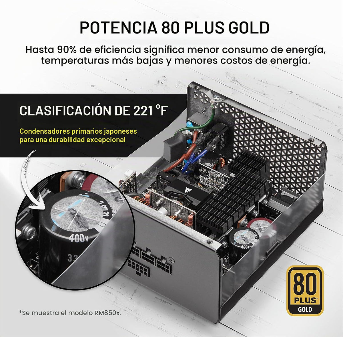 Corsair RM550x Fuente de alimentación ATX completamente modular - 8...