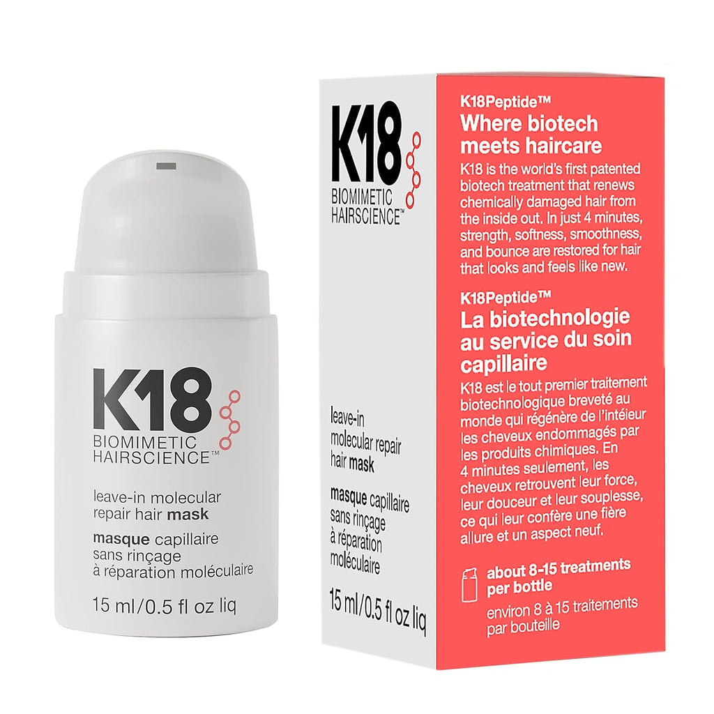 K18 Mascarilla Molecular Capilar Sin Enjuague, Repara el Cabello Se...
