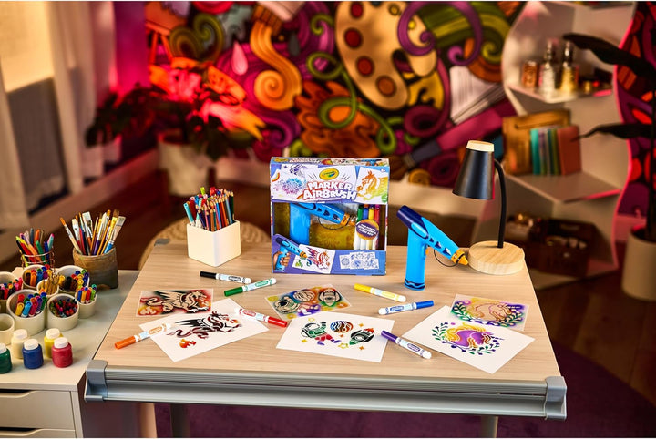 Crayola Kit de arte en aerosol con aerógrafo pulverizador