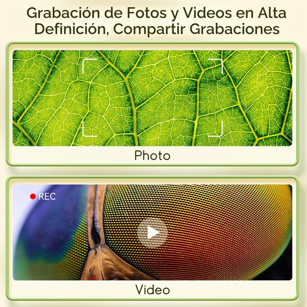 Microscopio para niños - Lupa portátil de mano para niñas | Mini microscopio digital para niños juguetes educativos de ciencia | Edad 3, 4, 5, 6, 7, 8, 9, 10, 11 años, regalos de cumpleaños de