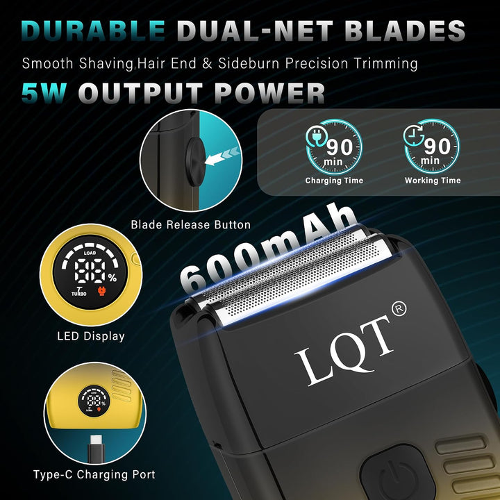 Cortapelos para hombres con pantalla LED, kit de aseo inalámbrico d...