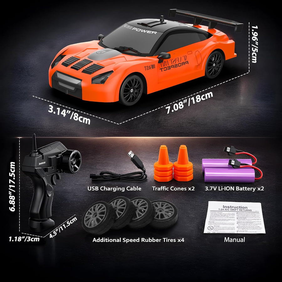 Auto de control remoto RC Drift Car 2.4GHz escala 1:24 4WD 15KM\/H...