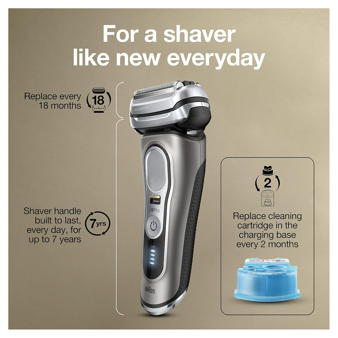 Braun Maquinilla de afeitar eléctrica para hombres, Series 9 Pro 94...