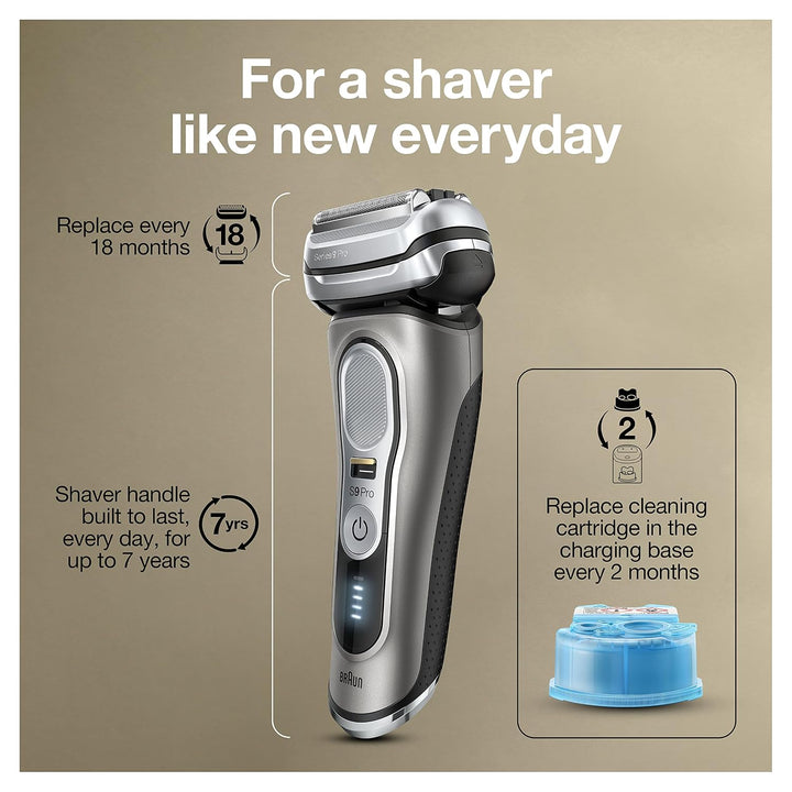 Braun Maquinilla de afeitar eléctrica para hombres, Series 9 Pro 94...