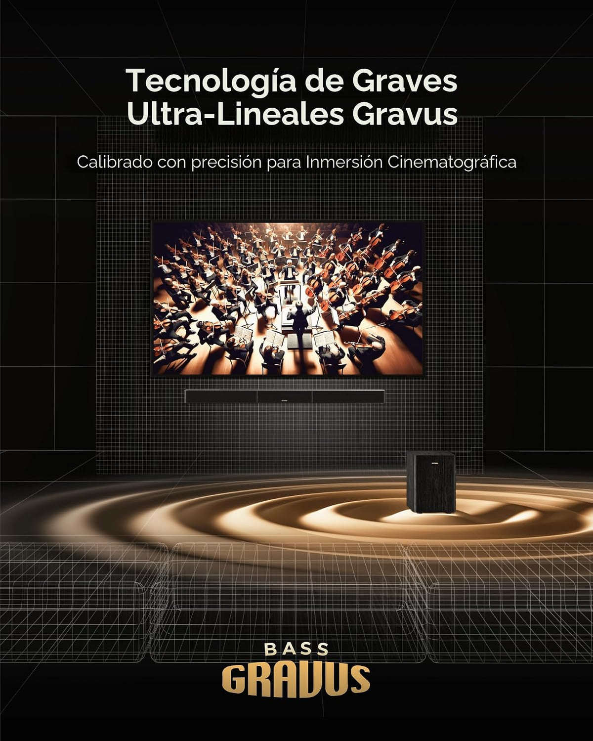 ULTIMEA Skywave X40 5.1.2ch Sound Bar para TV inteligente, Sistema de sonido envolvente