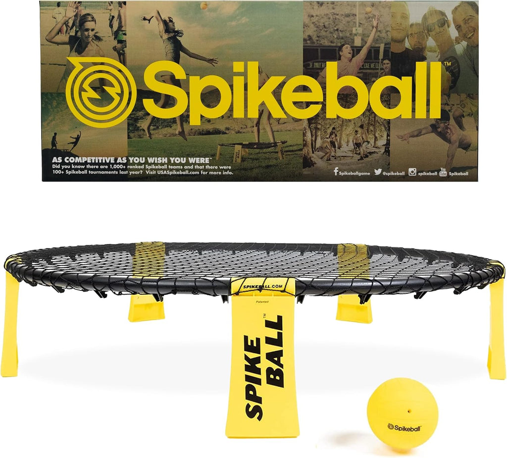 Spikeball El kit original de 1 pelota - Juego de juegos al aire libre, patio y camping - Incluye pelota, red, bolsa con cordón y libro de reglas