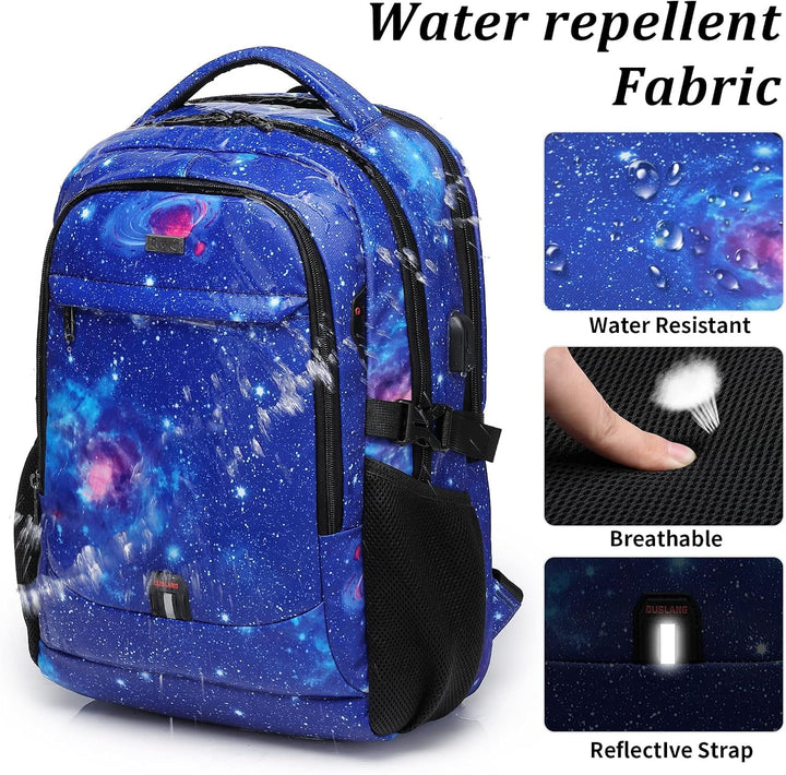 DUSLANG Mochila de viaje para laptop de 17 pulgadas, resistente al...