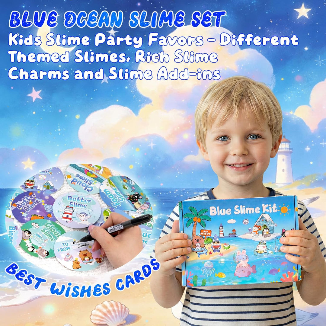 12 Pack Slimes, Blue Slime Kit, Clear Butter Slimes Cloud Slimes Fl...