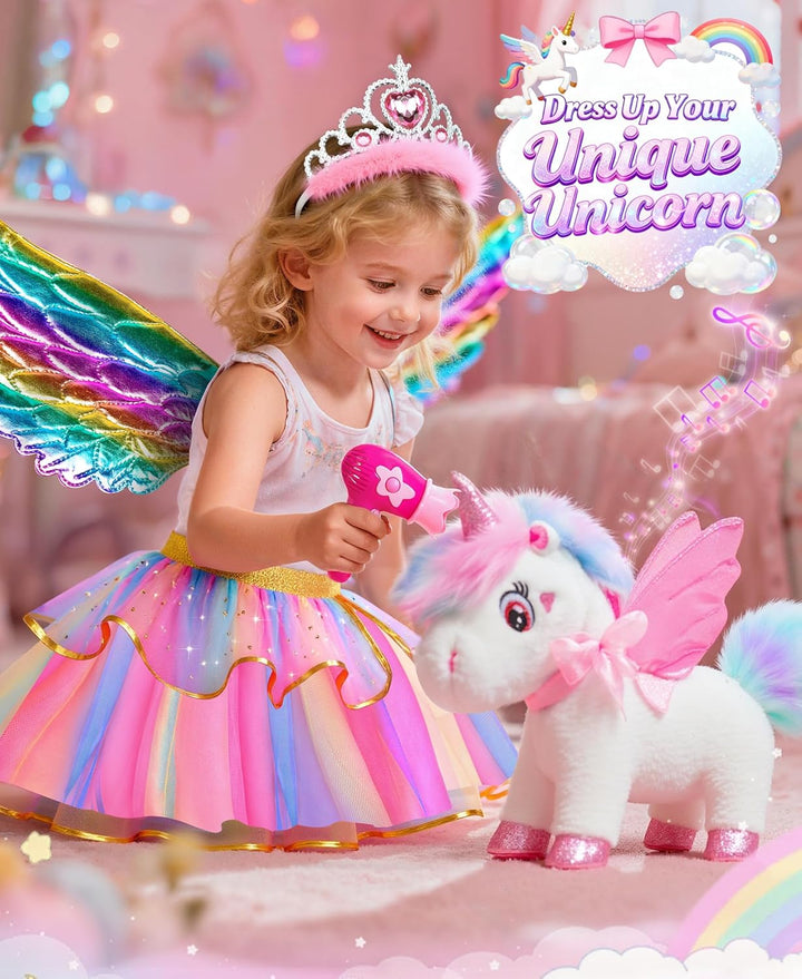 Jeowoqao - Juguetes de unicornio para niñas de 4 a 6 años, unicorni...