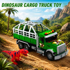 14" juguete verde del camión del dinosaurio, camión de remolque
