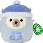 Squishmallow Brooke Polar Bear Holiday Jazwares - Peluche de 10 pulgadas