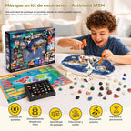CubicFun Kit de excavación de piedras preciosas del mapa del mundo para