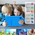 Tablet para niños de 10 pulgadas Android Tablet 15 para niños con 10 GB de RAM 64 GB de ROM, expansión de 512 GB, con control parental, WiFi, Bluetooth, regalo de doble cámara para niños y