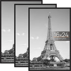 upsimples Marco para póster de 16 x 24 pulgadas, fácil de colocar, negro