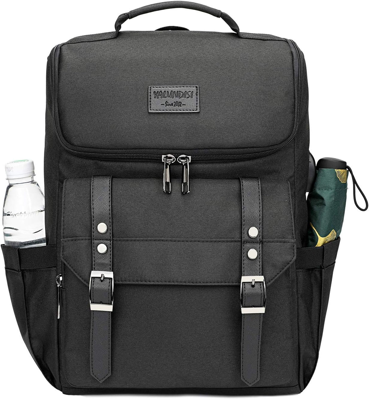 Mochila vintage de viaje para laptop con puerto de carga USB para m...