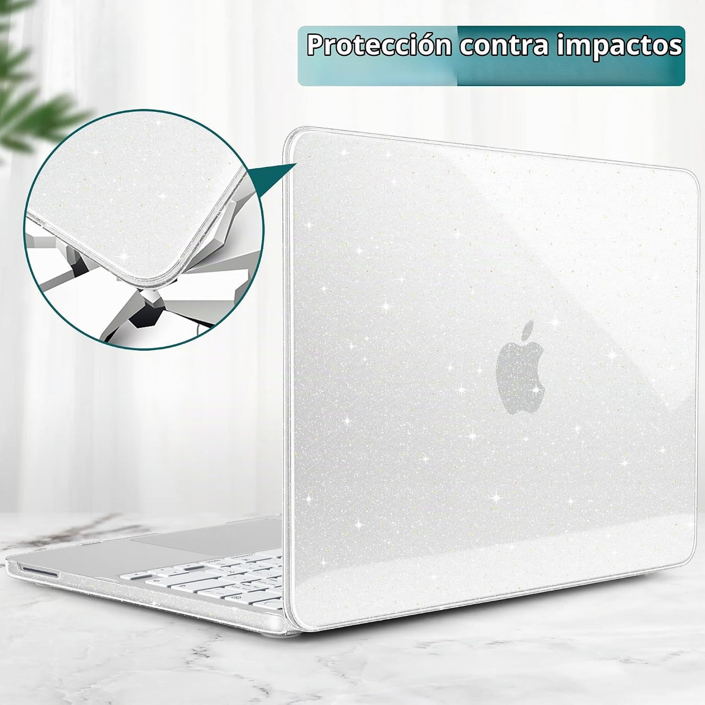 MEEgoodo Funda con purpurina para MacBook Neo de 13 pulgadas versió...