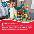 MindWare Marble Run: juego de 123 piezas (103 piezas duraderas y 20 canicas) Juego de construcción STEM para niños