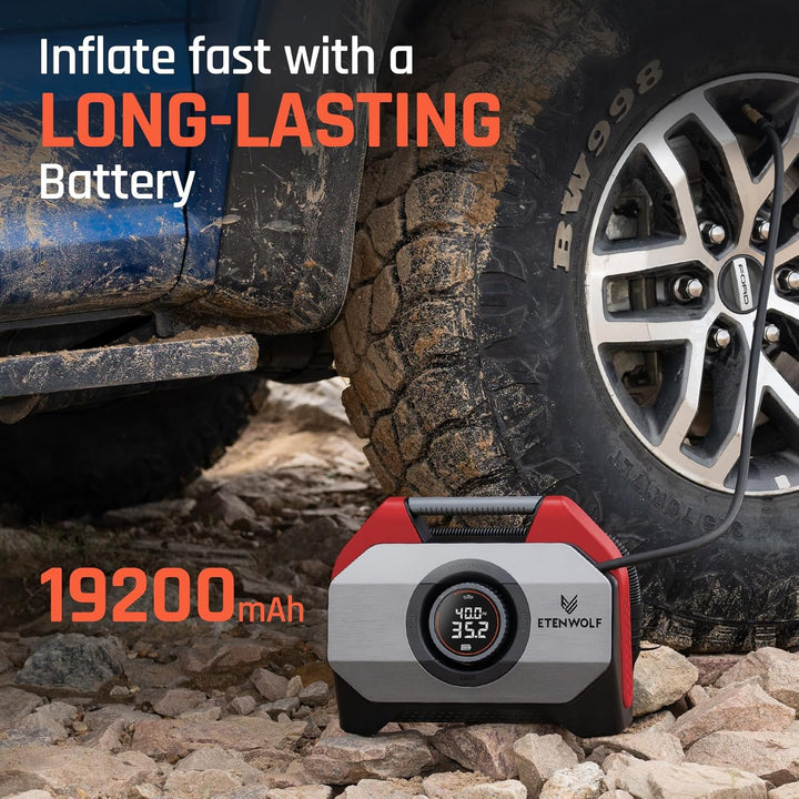 ETENWOLF Vortex S6 Inflador de Neumáticos Compresor de Aire Portáti...