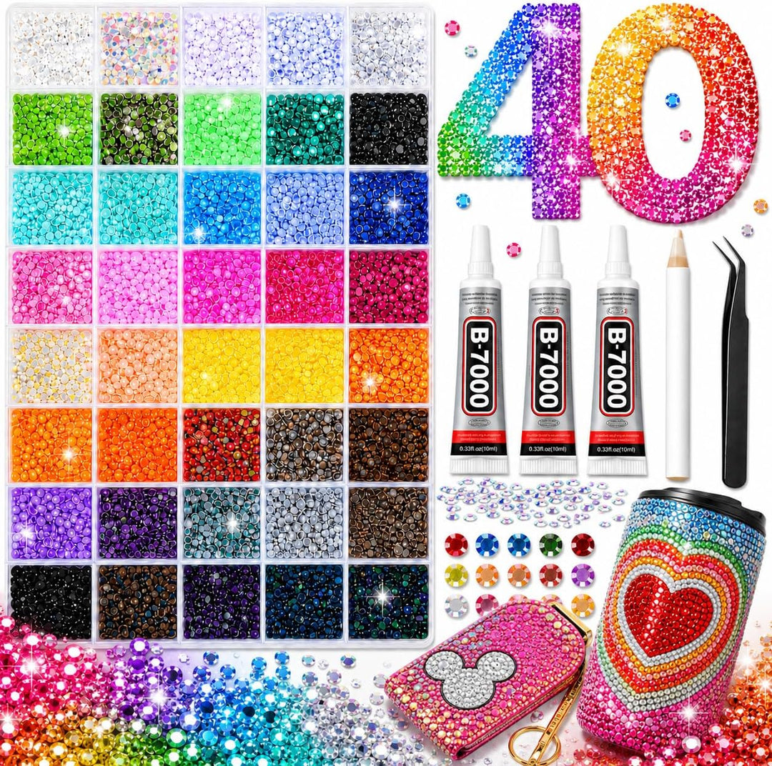 Kit de resina de gelatina de 40 colores, 40000 piezas, kit deslumbr...