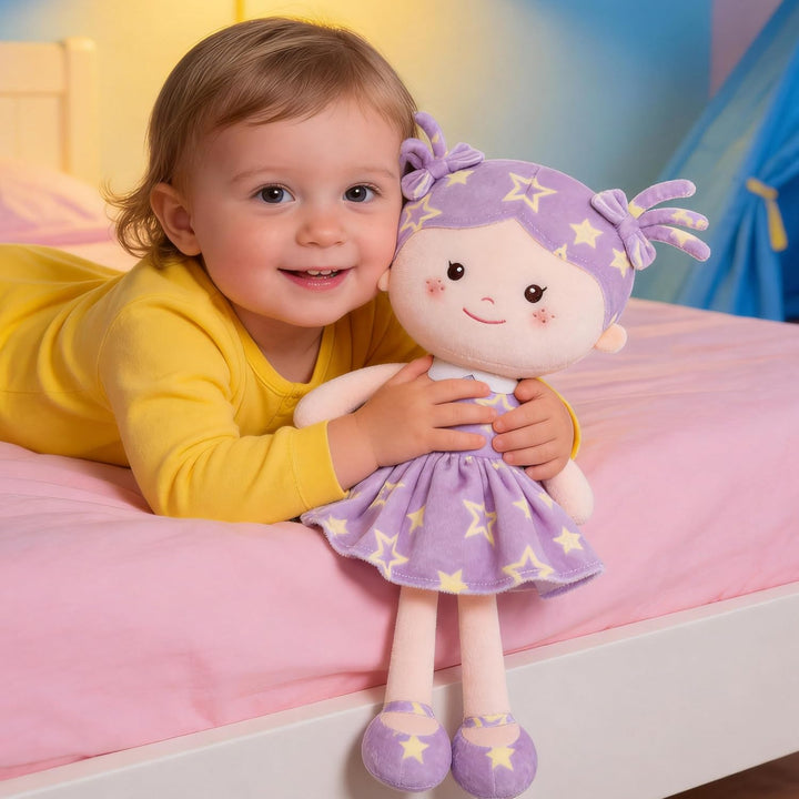 Onetoo - Muñeca de trapo de bebé de peluche suave para niñas, prime...