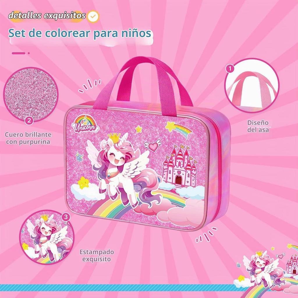DreamyCandy - Kit de dibujo de unicornio de 73 piezas para niños de 4 a 8