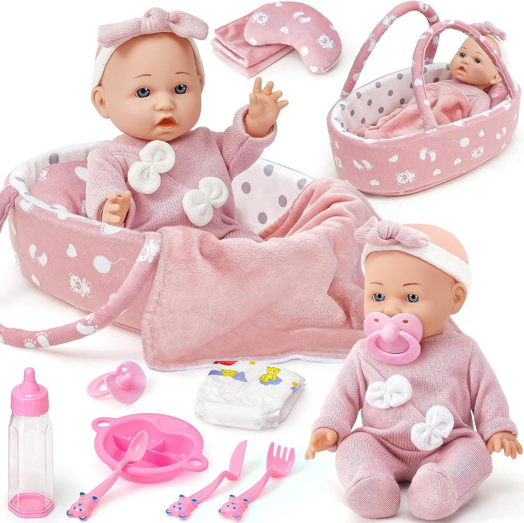 Golray juego de muñeca de bebé suave de 12 pulgadas con accesorios