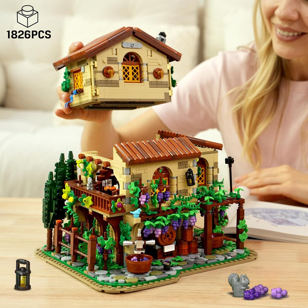 Winery Chateau - Juego de construcción de casa con luces