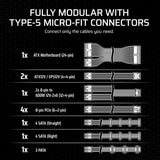 CORSAIR SF1000 (2024) Fuente de alimentación pequeña ATX 3.1 PCIe 5...