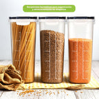 Utopia Kitchen - Juego de 4 recipientes para cereales con tapas, 4 unidades