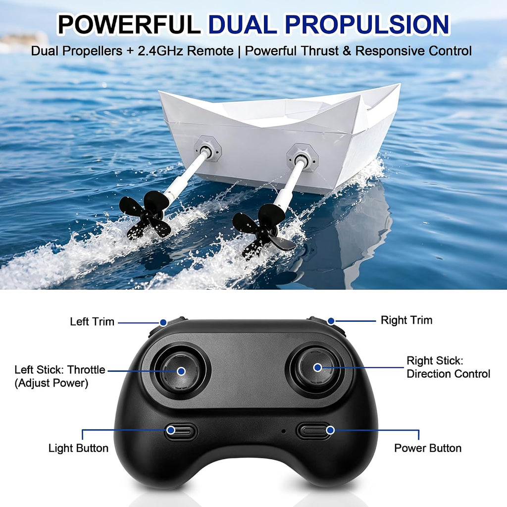 Kit de barco de papel RC DIY para aficionados, navegantes y