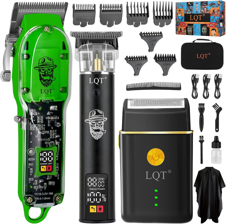 LQT Kit de peluquero profesional para hombres, cortadora de pelo in...