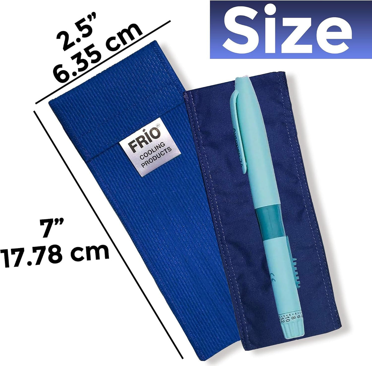 FRIO Billetera de enfriamiento - Enfriador de insulina y GLP-1 durante más de 45 horas - Soporte para inyecciones GLP-1 - Azul - Individual